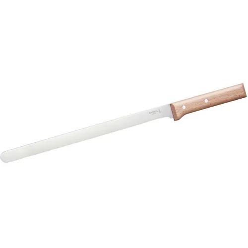 Opinel Schinkenmesser No.123 Parallele Carpaccio - Küchenmesser mit 30 cm Edelstahlklinge, ideal für hauchdünne Schinkenscheiben. Ergonomischer Buchenholzgriff sorgt für komfortables Schneiden.