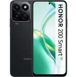Honor 200 Smart 5G - Dual-SIM Smartphone - Simlockfreies Handy mit 4GB RAM und 256GB Speicher, ideal für Multitasking und schnelle 5G-Verbindungen in elegantem Midnight Black.