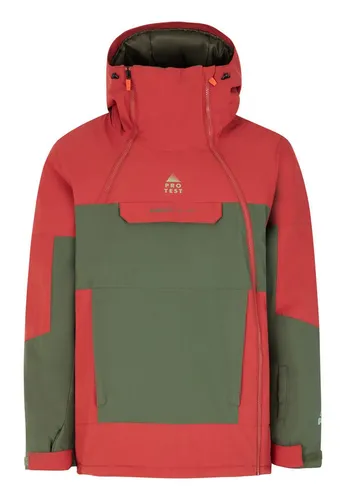 Protest Herren Ski- und Snowboardjacke PRTDAZZLE - Wasserdichte Jacke mit Geotech 10 000 Technologie für optimalen Schutz. Loose Fit sorgt für Komfort, während der hohe Kragen und die kritischen, verklebten Nähte zusätzlichen Schutz bieten. Ideal für sportliche Aktivitäten im Freien.