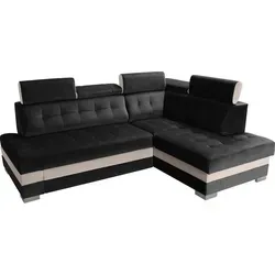 Robin Paris Ecksofa mit Schlaffunktion und Bettkasten - Maximieren Sie Ihren Wohnraum mit dem Robin Paris Ecksofa! Ideal für Familien, bietet es 5 verstellbare Kopfstützen und einen praktischen Ausklappmechanismus für Übernachtungsgäste. Stilvolles Design in L-Form für jeden Wohnraum.