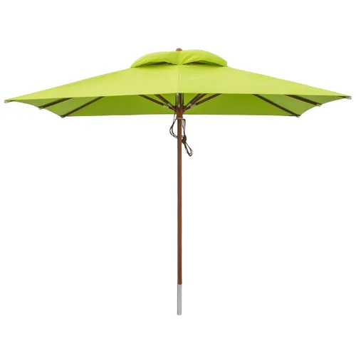 anndora® Sonnenschirm 3x3 m eckig Grün Limette - Sonnenschirm mit hochwertigem Edelstahl und 97,5% UV-Schutz. Ideal für Garten und Terrasse, wasserfest und langlebig.