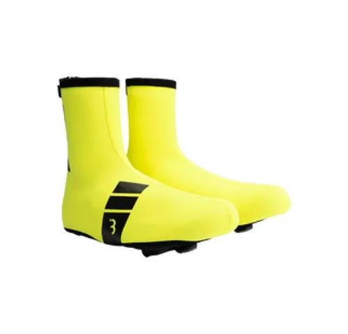 BBB Überschuhe HeavyDuty OSS 45/46 - Neon Gelb - Fahrradschuhe mit 3 mm Multistretch-Neopren für optimalen Kälteschutz und reflektierenden Verstärkungen für mehr Sicherheit. Ideal für kaltes Wetter und perfekt für (Inline-)Skates geeignet.