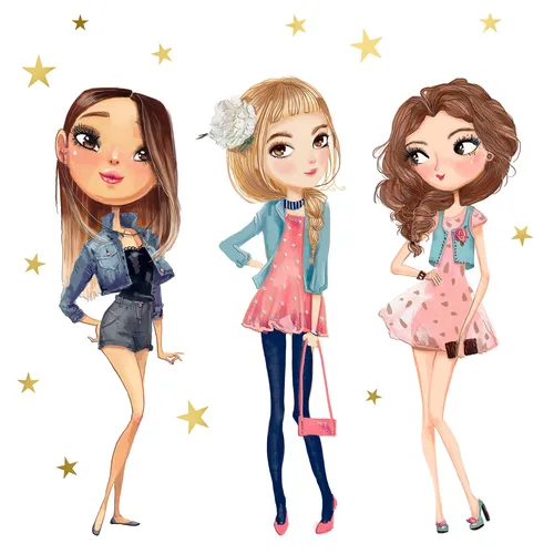 Wandtattoo Aufkleber Sticker Kinderzimmer Wanddeko Mädchen Stern rosa pink DL172