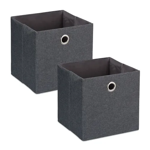 Aufbewahrungsbox Ordnungsbox Griff Organizer faltbar Stoffkiste Faltbox 2er Set