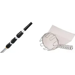 Neustanlo XXL Obstpflücker Set 8 m - Teleskopstange mit Gelenk und Universaladapter - Besen für hohe Decken, mit flexiblen Gelenk und ausziehbarem Teleskopstiel für müheloses Erreichen jeder Ecke.