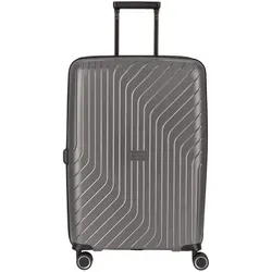 SOMKO Koffer Wave - 4-Rollen-Trolley M 67 cm (Anthrazit) - Moderner 4-Rollen-Trolley M mit 79 Litern Volumen, TSA-Schloss und leichtgängigen 360° Rollen für müheloses Reisen. Ideal für aktive Familien und Businessreisende.
