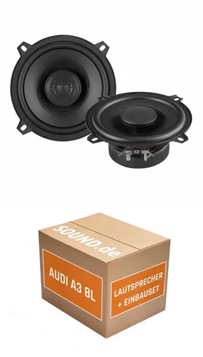 JUST SOUND Lautsprecher Einbauset Helix PF C130.2 für Audi A3 8L - Komplettset für den Austausch der Lautsprecher im Audi A3 8L (1996-2003): 13cm Helix PF C130.2 Lautsprecher mit hoher Klangqualität und einfachem Einbau dank Adapterringen und -steckern.
