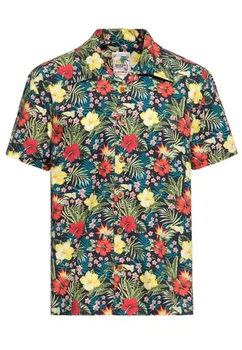 KingKerosin Kurzarmhemd mit Tropical Hawaiian Style