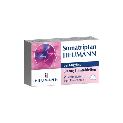 Sumatriptan HEUMANN bei Migräne 50 mg Filmtabletten 2 St