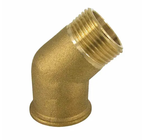 KLASEBO® Gewindefitting Messing Winkel 45 Grad, Gewindefitting 1/2 Zoll, Winkel Heizung