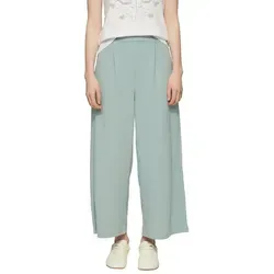 Culotte mit Knopf-Design, Gr. 36 - N-Gr, lind green - Weite Damen-Culotte von QS in trendigem Lindgrün. Mit Knopf-Design am Bund, ideal für vielseitige Looks von leger bis stylish. Knitterfreies Material sorgt für perfekten Sitz.