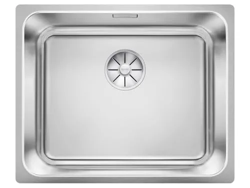 BLANCO Spülbecken SOLIS 500-U, Edelstahl - Edelstahlspüle, Unterbauspüle für 60 cm Unterschrank, mit verdecktem Überlauf für ansprechende Optik und einfache Reinigung.