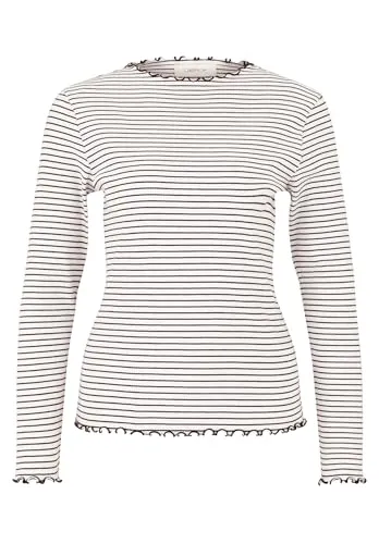 Cartoon Damen Langarm-Shirt mit Kragen 44, Weiß/Violett von Cartoon