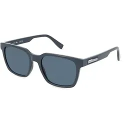 Lacoste L6028S Herren-Sonnenbrille - Sportbrillen mit blauem Bio-Kunststoff-Gestell und stylischem eckigen Design, ideal für sportliche Aktivitäten und Freizeit.