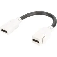 HDMI 2.0 Keystone Modul mit 12 cm Zuleitung, Keystone-Modul weiß