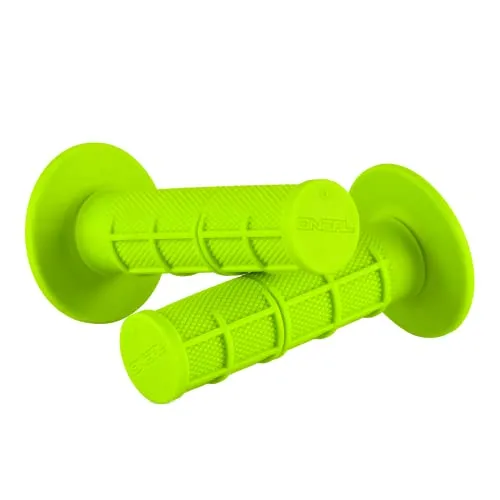 O'NEAL | Motocross-Griffe | Motorrad Enduro | Griffgummis mit halbseitiger Waffelstruktur, Härtegrad Medium | MX Grip Waffle Neon Green | Grün | One Size