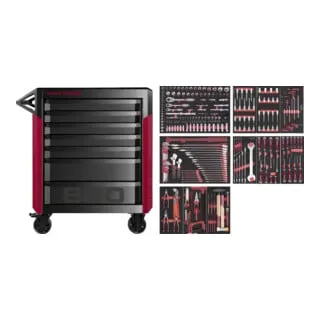 Kraftwerk PT800 Werkstattwagen, 7 Schubladen, PRO, 278-tlg. von KRAFTWERK