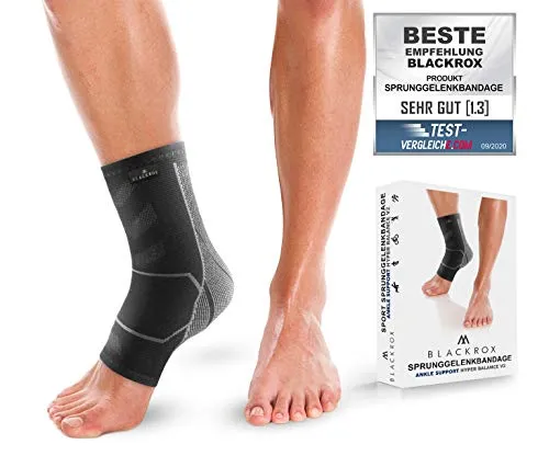 BLACKROX Sprunggelenkbandage HYPER BALANCE V2 - Medizinische Verbrauchsmaterialien für Knöchel, ergonomische Passform und atmungsaktives Material für optimalen Tragekomfort und Unterstützung beim Sport.
