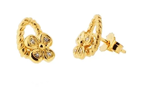 ORPHELIA Damen-Ohrstecker 925 Silber rhodiniert Zirkonia Brillantschliff weiß - ZO-6020/2