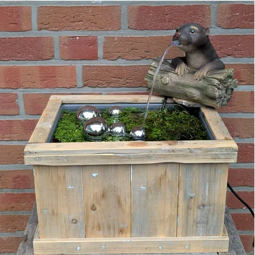 Gartenzaubereien Miniteich Komplettset mit Otter Wasserspeier