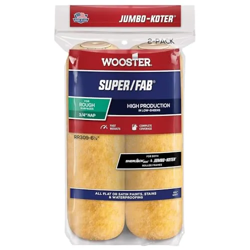 Wooster Pinsel RR312–4-1/2 jumbo-koter Polar Bear Roller, 2er Pack, 4–1/2, RR309-6 1/2