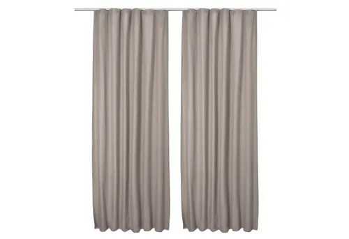Beautissu Amelie Luna Vorhang 2er Set, Sand in braun von Beautissu