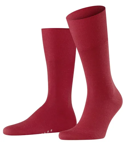 FALKE Herren Socken Airport M So Wolle Baumwolle einfarbig, Rot Scarlet 8120, 39-40 - Hochwertige Herrensocken aus wärmender Merinowolle und hautfreundlicher Baumwolle, feuchtigkeitsregulierend und atmungsaktiv, ideal für Alltag und Business.