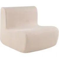 Costway Bodensessel mit Rückenlehne – Bequemer Samtstuhl in Beige