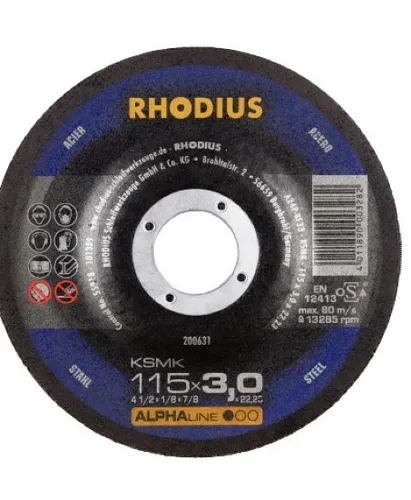 Rhodius Freihandtrennscheibe KSMK Stahl Ø 115 mm Bohrung 22,23 mm 10 Stück