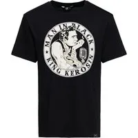 King Kerosin Herren T-Shirt Man in Black schwarz