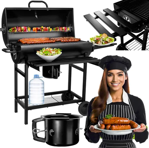 BAREL Gartenkohlegrill mit 2 Rosten und Thermometer