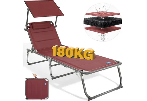 HOMECALL Gartenliege in rot von Homecall