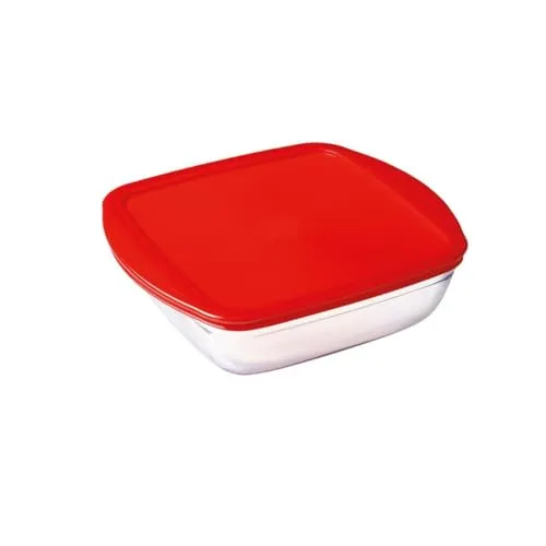 OCUISINE Cook & Store Schale Quadratisch 1,0 litro rot