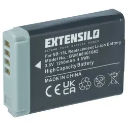 EXTENSILO Akku kompatibel mit Canon PowerShot SX620HS, G7 X Mark III, G9 X, G9 X Mark II, SX720HS Kamera (1250 mAh, 3,6 V, Li-Ion)