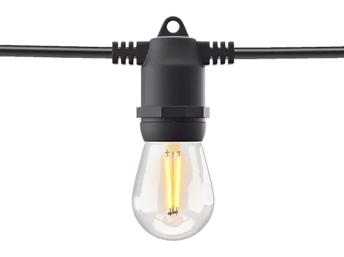 Hombli Smarte Outdoor Lichterkette 5m mit 10 dimmbaren Leuchtmitteln - Weihnachtsbeleuchtung für drinnen und draußen, individuell dimmbar per WLAN für stimmungsvolle Lichtakzente.