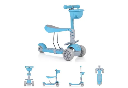 Moni Kinderroller Bubblegum 2 in 1, höhenverstellbar und abnehmbarer Sitz