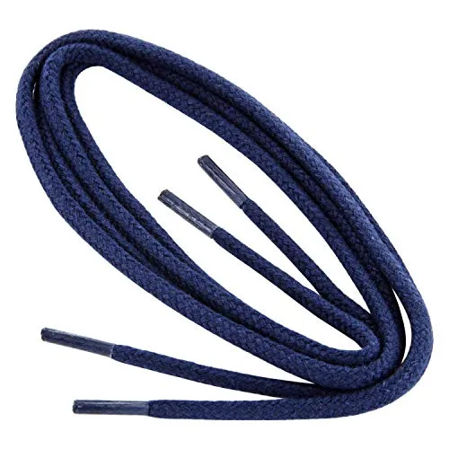 Collonil 1 Paar Schnürsenkel - rund - dünn - Ø 2,0 mm Längen (120 cm, dunkelblau)