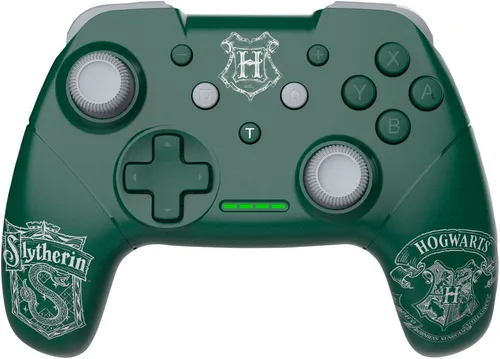 Freaks and Geeks Harry Potter Slytherin Wireless PS4 Controller - Gaming-Zubehör mit Kopfhörerbuchse, 6-8 Stunden Spielzeit, Dual Vibration und integriertem Lautsprecher für ein intensives Spielerlebnis.