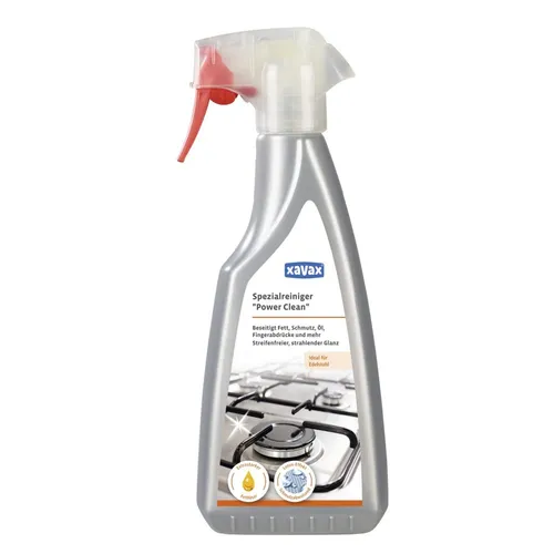 Xavax 111755 Spezialreiniger Power Clean, 500ml - Hochwirksamer Edelstahlreiniger mit 500 ml Inhalt, ideal für die Reinigung von Edelstahloberflächen in Küche und Werkstatt. Entfernt mühelos Schmutz und Fett für strahlende Ergebnisse.