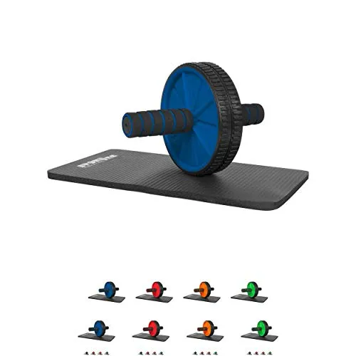 Sport-Tec Bauchtrainer Ab Wheel inkl. Kniematte, Roller, Bauchwegtrainer