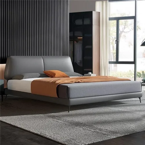 Luxus Doppelbett mit modernem Design in Grau - Elegantes Doppelbett für Erwachsene, ca. 180 x 200 cm Liegefläche. Robustes Holzgestell, hoher Komfort und stilvolle Optik für Ihr Schlafzimmer.