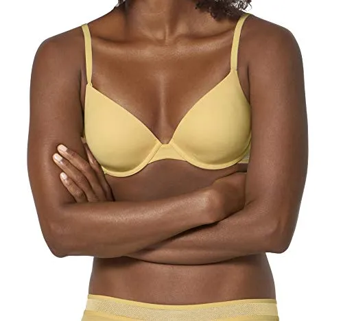 Sloggi Damen Ever Fresh WHP Halbschalen BH - Gelb (Egg Yellow 1350), Größe 90D - Funktionsunterwäsche mit hoher Atmungsaktivität und geruchsneutralisierenden Eigenschaften, ideal für den ganzen Tag.