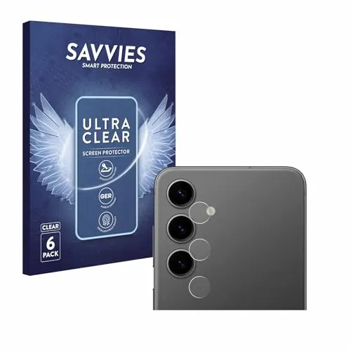 Savvies 6 Stück Schutzfolie für Samsung Galaxy S24 Plus (NUR Kameraschutz) Displayschutz-Folie Ultra-Transparent