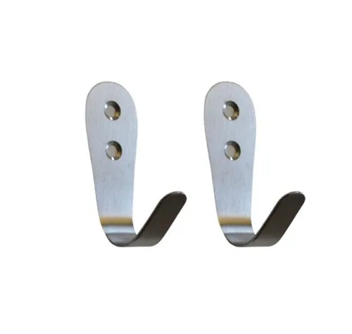 Kleiderhaken Edelstahl 2er Set – Wandhaken, modern, robust, 7 cm, Bad, Küche