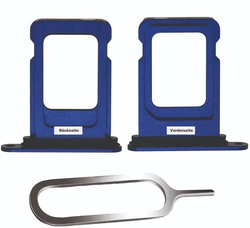 iPHONE 12 SIM KARTEN HALTER TRAY ADAPTER FACH STECKER SLOT CARD NADEL BLAU
