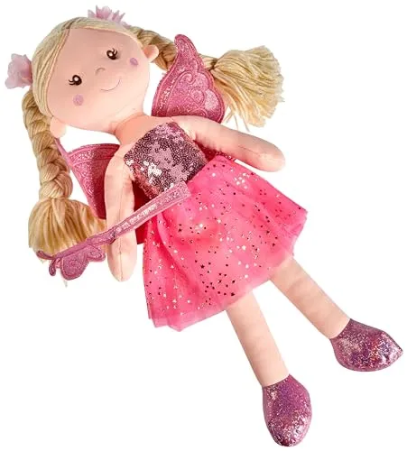 Sweety Toys 11803 Stoffpuppe Fee Plüschtier Prinzessin 45 cm pink