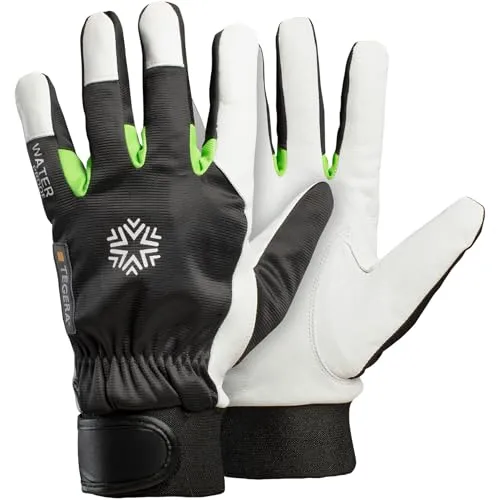 Tegera® 535 Winter Arbeitshandschuhe [Wetterfest & Fleecegefüttert] – Ziegenlederhandschuhe wasserdicht – Thermo Handschuhe mit verstärkten Fingerspitzen (Für Montage- & Lagerarbeiten bei Kälte)