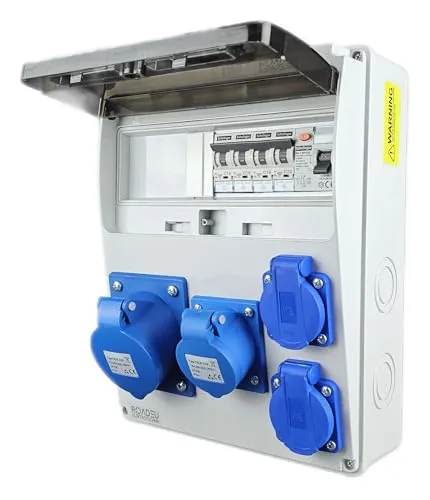 RoadEu Baustromverteiler 230V mit FI- und LS-Schalter | IP44 Wandverteiler