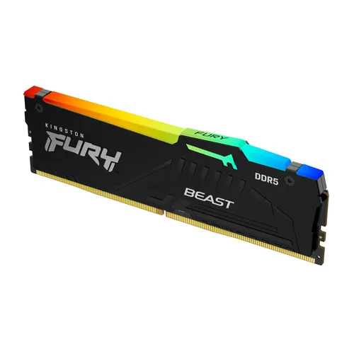 Kingston CL30 FURY Beast RGB EXPO DDR5 32GB RAM - RAM (SPEICHER) mit lebendiger RGB-Beleuchtung und automatischer Plug N Play-Übertaktung auf 4800MT/s für beeindruckende Gaming-Leistung.