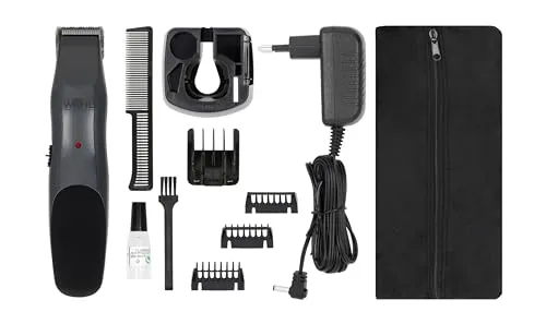 WAHL Groomsman Rechargeable Bartschneider, elektrisch, mit Kabel und Akku, wiederaufladbar, Präzisionsklinge Für lange und kurze Bärte, für den Körper, die Nase und die Ohren.